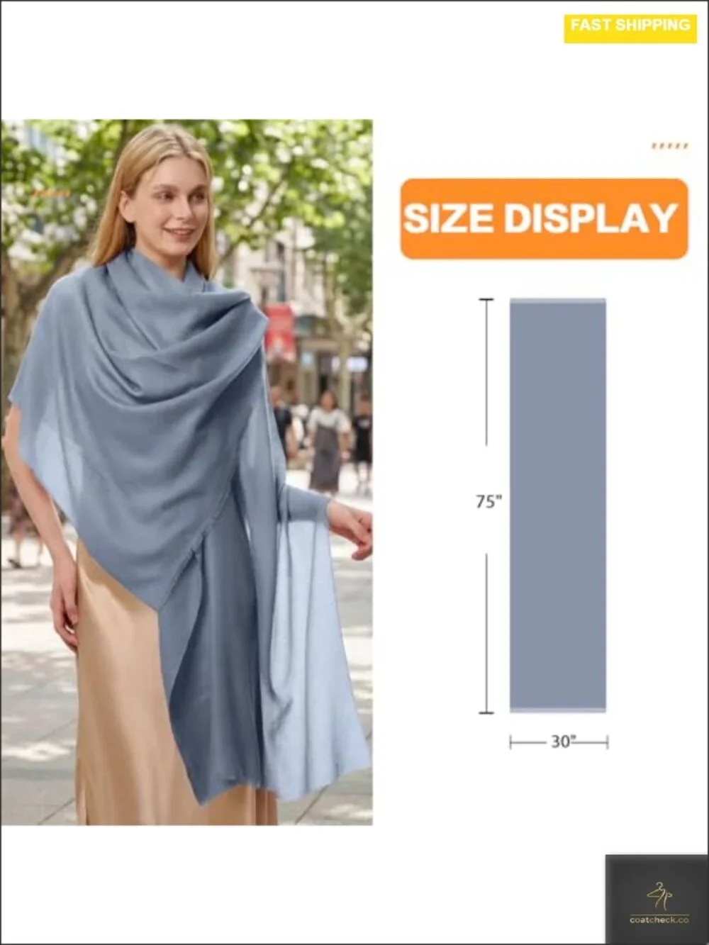 100% Cashmere Shawl Wrap Womens Featherlight Thin Sheer Scarf 75x30 Large